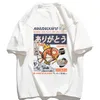 Vintage Giappone Kanji Cartoon Fun Graphic T-shirt Kawaii Abbigliamento Streetwear Oversize Khaki Top Estate Large 2XL Harajuku 240102