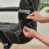 Elastisk datorkontorstol Täck Floral Tryckt Anti-Dirty Rotating Stretch Gaming Desk Seat Stol Slipcover för fåtölj 240103