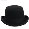 Chapeau melon 100 laine pour hommes et femmes, 4 tailles, dôme Fedora pur écrasable, 6687047