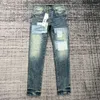 Denim Tränen Jeans Männer Jeans Designer Marke Designer Herren Denim Hosen Mode Gerade Retro Streetwear Casual Jogginghose Lila Jeans Z6