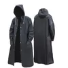 Imperméables Imperméables Noir Mode Adulte Imperméable Long Imperméable Femmes Hommes Manteau de Pluie À Capuchon Pour Randonnée en Plein Air Voyage Pêche Escalade Épais