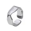 Anéis de cluster na moda cor prata suave ondas irregulares anel de ouro geométrico dedo aberto para acessórios minimalistas presente atacado