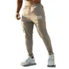 Pantalons pour hommes Pantalons de sport pour hommes Nylon Gym Pantalons de survêtement élastiques Joggers Entraînement décontracté Kaki Entraînement Mâle Fitness Course à pied