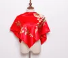 Scarves Designer Brand Spring Women Chinese Style Floral Print Red Blue Beige White Gray Pink Professional Silk Scarf 9090cm9413049