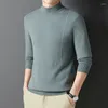 メンズセーター冬のセーターハイカラールーズユースファッションシティシンプルなビジネスレジャーラウンドネックニットウェア