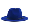 545660CM Women Men Wool Vintage Gangster Trilby Felt Fedora Hat With Wide Brim Gentleman Elegant Lady Winter Autumn Jazz Caps 240102