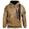 Sweat-shirt Vintage pour hommes, imprimé Moto 3d, vêtements Route 66, pull à capuche, Streetwear, veste décontractée pour hommes, surdimensionné, 240102