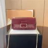 Bolsos de hombro de cuero Cahes de moda Bolso de diseñador crossbody Cadena de mujer Bolsas de lujo Moda Color sólido para mujer Patrón de impresión clásico Bolsos de monedero