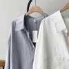 BGTEEVER минималистичные свободные белые рубашки для женщин, однотонные женские топы с отложным воротником, весенне-летние блузки 240102
