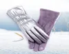 Fem fingrarhandskar mode Solid ner Cotton Womens Pekskärmhandskar Vinter utomhus Ridning Full Finger Plush Inside Thicken WA2726923