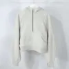 Kapuzenpullover mit halbem Reißverschluss, Damen-Yoga-Anzug, Sweatshirt-Shirts, Damen-Fitnessstudio, warmes Training, Fitness, Outdoor-Sport, Joggen, Kapuzenpullover, dicke langärmelige Sportbekleidung