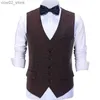 Ternos masculinos Blazers Terno de negócios masculino 3 peças Tweed espinha de peixe notch lapela ternos de casamento noivo smoking terno formal (blazer + colete + calças) Q230103