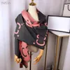 18070cm halsdukar varumärke kvinnors färgade tråd sjal modturism mjuk designer lyxig gåva lång tryck kashmir halsduk svart7138217