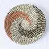 Tallrikar 3st Boho Woven Wall Basket Decor Handgjorda Seagrass Hanging Decorative Tray Bowl Fruit Dessert Plate For Living Room Dropship