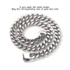 Hip Hop 8mm-12mm Wide Gold Sterling Sier Cuban Link Chain for Men Necklace Smooth Spring Buckle