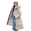 Women's Trench Coats 2024 Oversized Thick Winter Jacket Women Hooded Fur Collar Down Cotton Coat Long Female Parkas Mujer Maxi