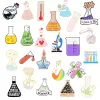 Creative Chemical Products Science Brosches Test Tube Badge Laboratory Bottle Series Brosch Set Alcohol Lamp Microscope Beaker Letter LL