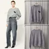 24SS Isabels Marant Pullover Damen Designermode Tops Neues Produkt Wollmischung Rundhalsausschnitt Strickwaren Lockerer langärmeliger Pullover