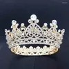 Haarclips Luxe Strass Bruids Tiara's Kroon Barok Kristal Bruid Hoofdbanden Bruiloft Accessoires