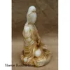 Dekorativa figurer 11 "Kina gamla antikvit jade håll vas guanyin staty