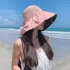 넓은 챙 모자 여성 야외 캐주얼 활 장식 큰 머리 디자인 선 모자