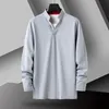 2023 Polo di marca di moda da uomo Casual coreano tinta unita maniche lunghe magliette da uomo classiche camicie estive magliette maschili 6XL 7XL 240103