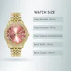 Orologio uomo missfox iced out gota diamante relógio de luxo para mulheres rosa vestido de festa relógios estilo presente surpresa para senhoras 240102