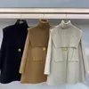 Осень-зима 2024, женская куртка, французская винтажная маленькая парфюмерная куртка, женское свободное пальто, модное пальто 240103