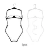 Cintres 3 pièces maillot de bain suspendu support étagères forme du corps Bikini cintre pour Robes foulards vêtements de nuit Robes ceintures