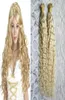 Krullende fusion hair extensions 100g 613 blond maagdelijk haar pre bonded u tip hair extensions human3816637