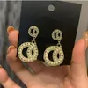 Mode Brief Design Gold Ohrring Perlen Ohrringe für Frau Mode Ohrringe Geschenk Schmuck