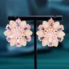 Pendientes colgantes GODKI Original de lujo hermosa flor para mujer joyería brillante para fiesta de boda accesorios de alta calidad