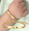 Schakelketting AANGEPASTE BABYNAAM ARMBAND CURB LINK VERSTELBARE GOUD ZILVEREN TOON VOOR KINDEREN KINDEREN BRAZELET KERSTGESCHENKEN5223192