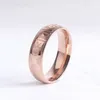 Cluster Rings Wedding 5mm Gold Silver Color Rose Sanskrit Six Words 316L Stainless Steel Finger For Women Men Wholesale