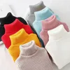 Moda neonate inverno dolcevita maglioni lavorati a maglia vestiti autunno bambini ragazzi pullover bambini maglieria versatile 240103