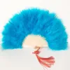 Party Favor 12pcs Years Anniversary Event Favors Wedding Marriage Bride Po Props Dancing Ostrich Feather Hand Fans For Guests