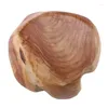 Płytki 2x gospodarstwa domowego miska owocowa drewniana cukierka naczynia drewniana rzeźba korzeń 20-24 cm