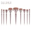 Pennelli 9 pezzi/set di pennelli per trucco Highgrade PurpleGold Soft Beauty Cosmetic Tool Pennello per fondotinta Set di pennelli per trucco per sopracciglia GUJHUI