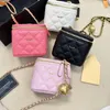 Kılıflar Kadın Tasarımcı Çanta Küçük Vanity Kılıf Kutusu Çantalar Havyar Deri Ezil Altın Top Metal Donanım Crossbody Omuz Çantaları Cos