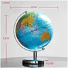 Oggetti decorativi Figurine Globo del mondo retrò Mappa di apprendimento moderno Studio per bambini Decorazioni per desktop Geografia Educazione Accessori per la casa 2 Dhpmy