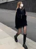 Harajuku noir pulls femmes Style gothique Punk tricoté pulls automne hiver à manches longues O cou pulls coréen hauts à la mode 240103