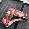 Bloemenprint hoofdband dames kruishoofdbanden verjaardagscadeau ontwerper elastische haarband voor dames