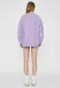 2024 Bing Designer Pullover New Women Fashion Trend Sweatshirt Classic Hot Letter Print Wash Lavender Purple Loose Cotton Cortile Hoodie tröja Topps 688VVV