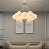 Lâmpadas pendentes Modern 3D Moon LED Chandelier Dining Island Bubble Ball Lâmpada Sala de estar Decoração Suspensão Luminárias