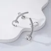 Boucles d'oreilles en argent pur S925, Micro incrusté de précision, Clip d'oreille sans trou, avancé européen et américain