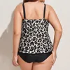 Usar maiôs de duas peças feminino plus size tankini almofada maiô tankini topo com natação curto banho controle de barriga biquini