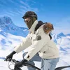 Chrlck Sports Winter Thermal Cycling Face Mask Balaclava Head Cover Ski Bicycle Motocycle Windproof Soft Warm Bike Hat Headwear 240102