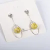 Boucles d'oreilles pendantes pour femmes, ensemble de fleurs, bijoux à la mode, géométriques, en verre de cristal, clous en forme de cœur, vente en gros, # KY504