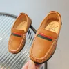 2024 Toddler Little Kid Boys Girls Soft Leather Slip On Penny Loafer Dress Shoes Moccasin Flat Boat Shoes Wedding Church Oxford