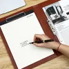 A4 Lederen Bestandsmap Business Padfolio voor heren Documenthouder Klembord Organisator Meeting Pad Office Supply 240102